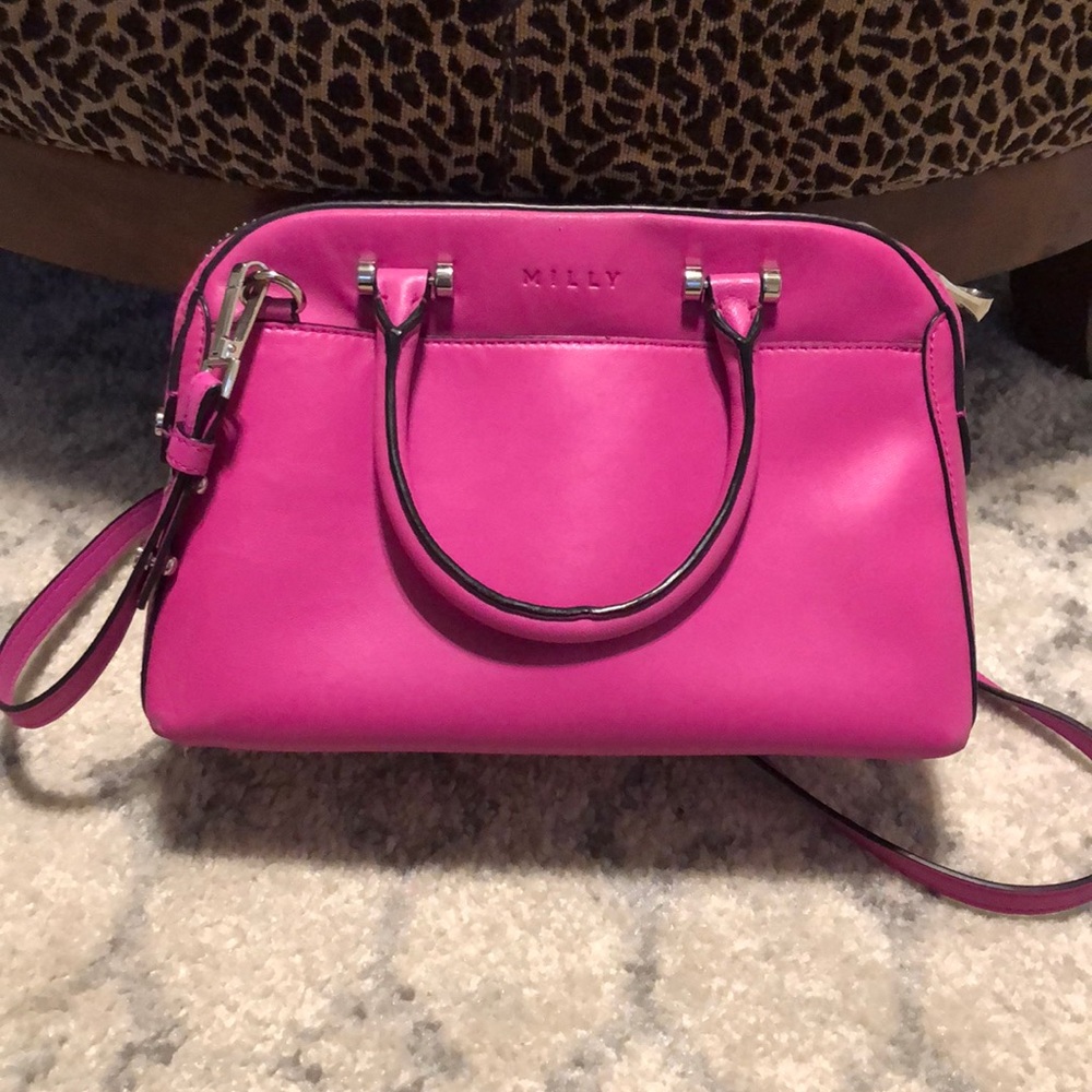 Hot Pink Milly bag with silver hardware